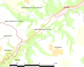 Poziția localității Saint-Romain-en-Gier
