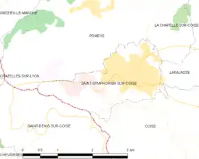 Poziția localității Saint-Symphorien-sur-Coise
