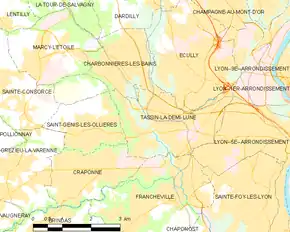 Poziția localității Tassin-la-Demi-Lune