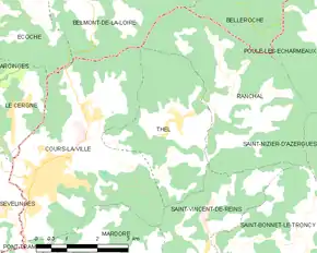 Poziția localității Thel