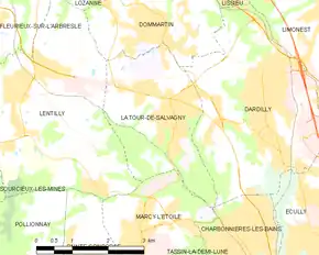 Poziția localității La Tour-de-Salvagny