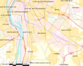Poziția localității Vénissieux