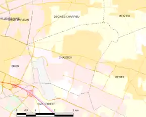 Poziția localității Chassieu