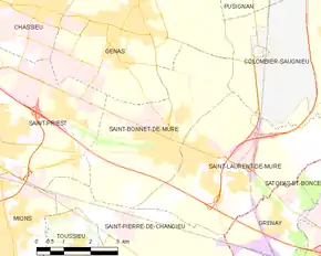 Poziția localității Saint-Bonnet-de-Mure