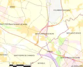 Poziția localității Saint-Laurent-de-Mure