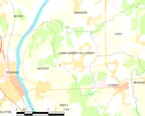 Poziția localității L'Abergement-de-Cuisery