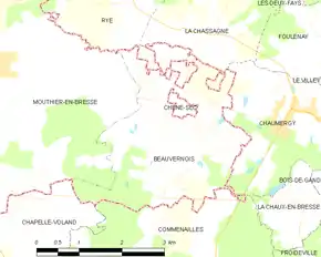 Poziția localității Beauvernois