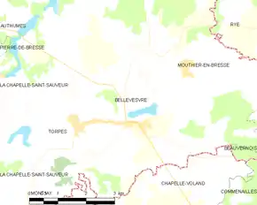 Poziția localității Bellevesvre