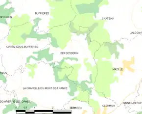 Poziția localității Bergesserin