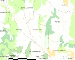 Poziția localității Berzé-la-Ville