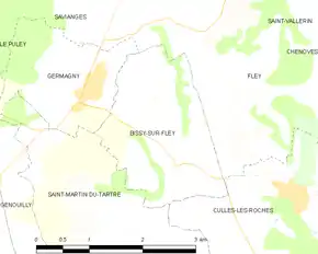 Poziția localității Bissy-sur-Fley