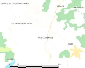 Poziția localității Bois-Sainte-Marie