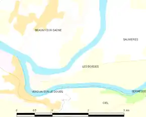 Poziția localității Les Bordes