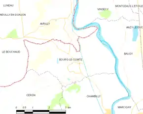 Poziția localității Bourg-le-Comte