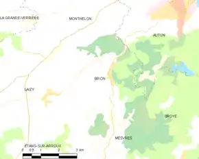 Poziția localității Brion