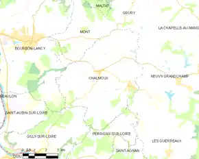 Poziția localității Chalmoux