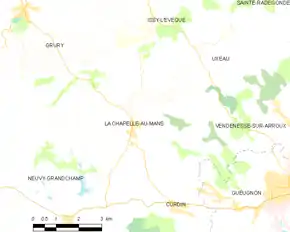 Poziția localității La Chapelle-au-Mans