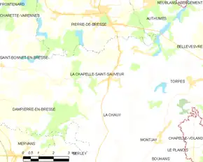 Poziția localității La Chapelle-Saint-Sauveur