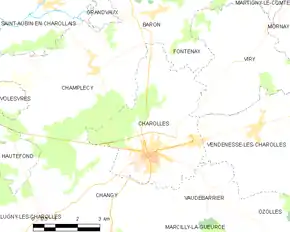 Poziția localității Charolles