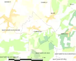 Poziția localității Charrecey