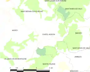 Poziția localității Châtel-Moron