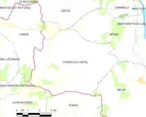 Poziția localității Chenay-le-Châtel