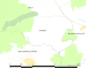 Poziția localității Chérizet