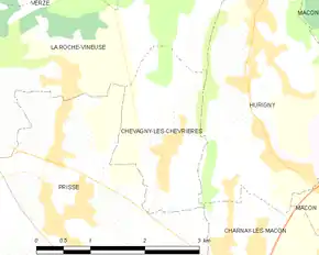 Poziția localității Chevagny-les-Chevrières