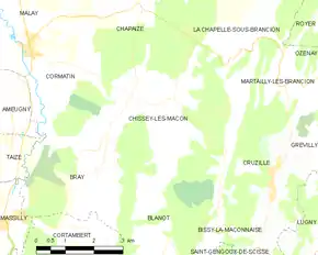Poziția localității Chissey-lès-Mâcon