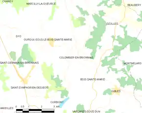 Poziția localității Colombier-en-Brionnais