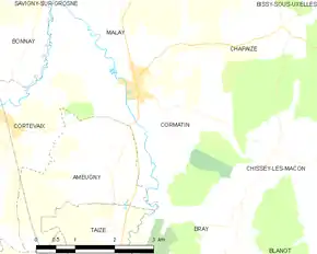 Poziția localității Cormatin