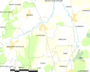 Poziția localității Cortevaix