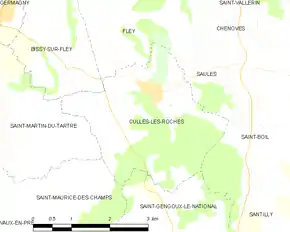 Poziția localității Culles-les-Roches