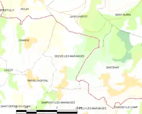 Poziția localității Dezize-lès-Maranges