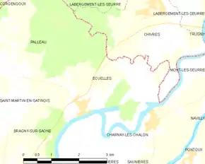 Poziția localității Écuelles