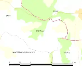 Poziția localității Épertully