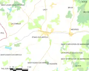Poziția localității Étang-sur-Arroux