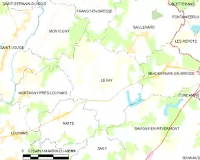 Poziția localității Le Fay