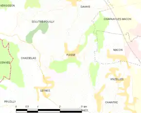 Poziția localității Fuissé