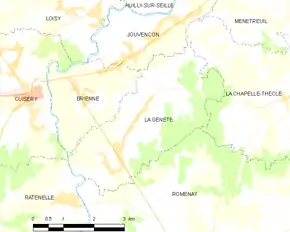 Poziția localității La Genête