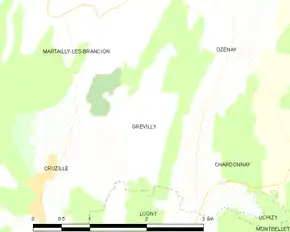 Poziția localității Grevilly