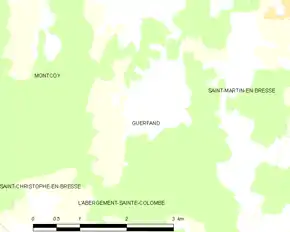 Poziția localității Guerfand