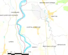 Poziția localității L'Hôpital-le-Mercier