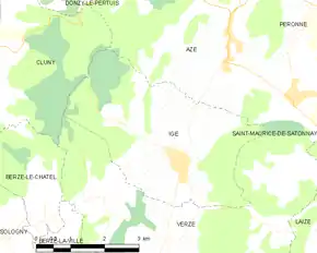 Poziția localității Igé