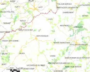 Poziția localității Issy-l'Évêque