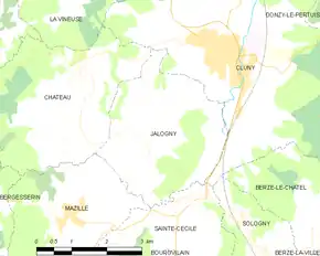 Poziția localității Jalogny