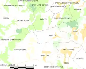 Poziția localității Jambles