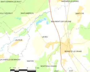 Poziția localității Laives