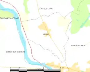 Poziția localității Lesme