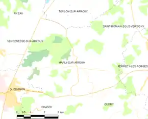 Poziția localității Marly-sur-Arroux